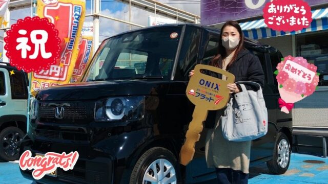 明石西店、M様　新車スペーシアの納車写真。